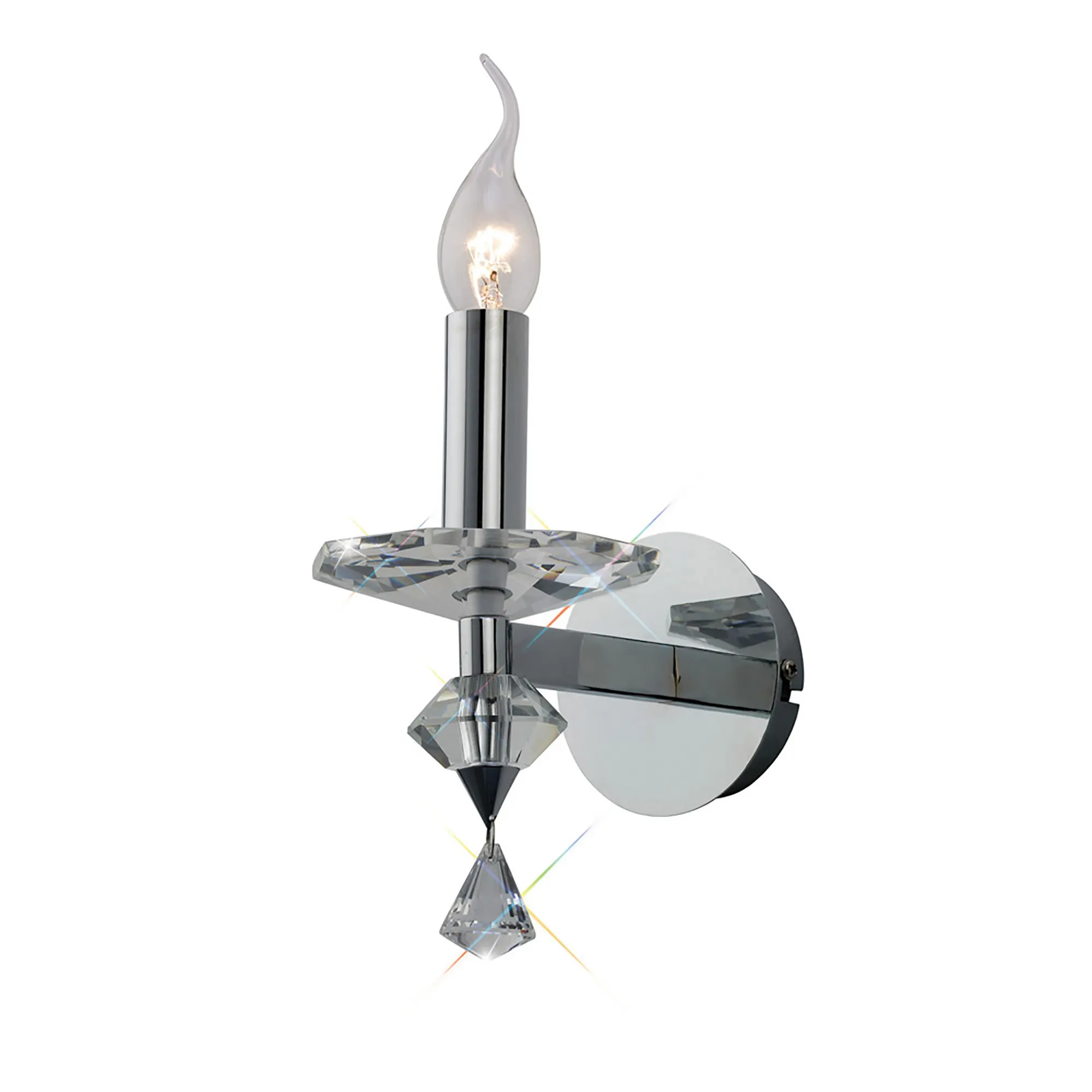Renzo Crystal Wall Lights Diyas Armed Wall Lights